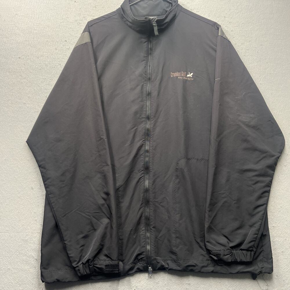 Nike Golf Vintage Windbreaker Jacket XL Black Full Zip